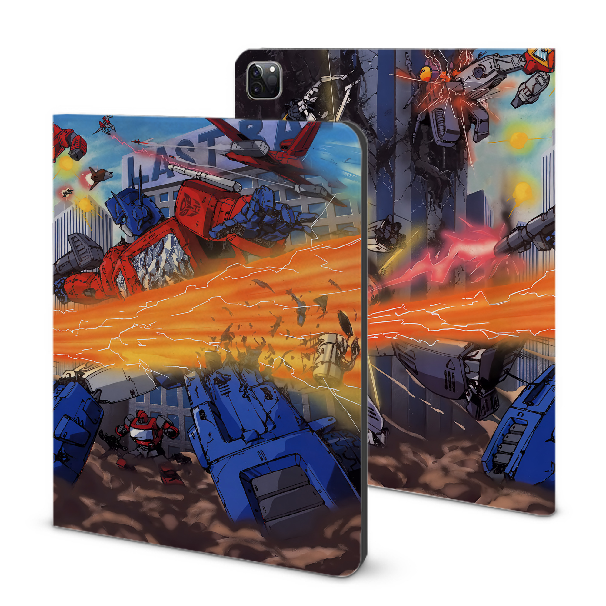 （画像用） Transformers トランスフォーマー IPad ケース ブック型 PUレザー TPU 耐衝撃 軽量 薄型 ペン収納なし 全面保護 IPad 各モデル対応